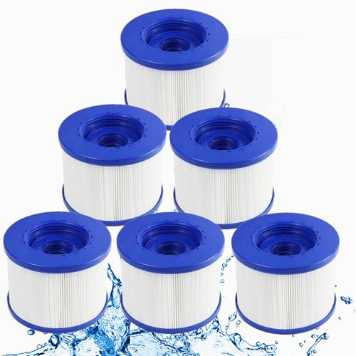 woejgo 6pcs Cartouches Filtre Spa a Visser,Filtre à Visser pour Spa. | Gonflable Pas De Vis 60mm,Cartouche Filtre pour Spa, Compatible pour Cosy Spa, Clever Spa, Rechange Filtre pour Spa