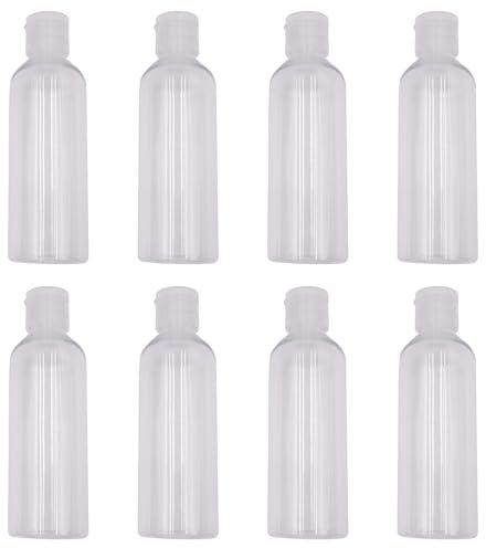 Pangutheos Lot de 8 bouteilles de voyage 100 ml, transparentes et vides, en plastique pour distributeur de liquides