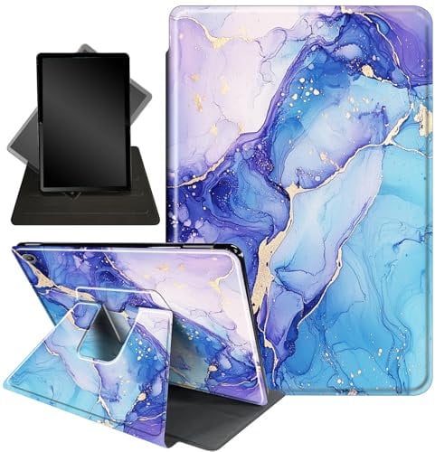 for Amazon Kindle Fire Max 11 Case (13th Generation, 2023 Release) 11,360 Degree Rotating Stand Smart Protective Cover Case for Amazon Fire Max 11 (2023 Release),Blue Marble