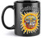 YINGD Taza negra Sublime taza de café divertida vajilla cerámica color tazas vaso té desayuno cumpleaños creativo 330 ml