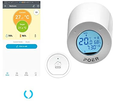 YQVEOT Thermostat Intelligent Contrôleur de radiateur de Thermostat Smart WiFi intégré à l'affichage de l'humidité de la chaudière(TRV Only 868MHz)