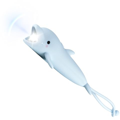 Aufladbar Taschenlampe Silizium, Wiederaufladbare LED Taschenlampe, Kleine Dimmbar Taschenlampen, Stroboskop 3 Modi Taschenleuchte Portable Lighting für Camping Notfälle Outdoor (Torch Delfin)