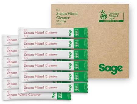 Sage Steam Wand Cleaner, For Milk Frother Machines, 12 Sachets | Steam Wand Cleaning Powder, Removes Milk Residue, Barista-Grade Hygiene, For Sage Milk Frother Machines