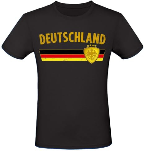 T-Shirt Deutschland Design – Fußball Fan Shirt für Herren & Damen – EM WM Europameisterschaft Weltmeisterschaft – Fanartikel im Trikot Style – Outfit für Stadion, Public Viewing & Fanmeile