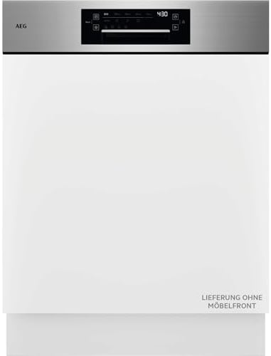 AEG 9000 Geschirrspüler mit Energiekl. A-10% teilintegriert GT9200X2SCM | multifunktionale Körbe für Backbleche Wein- & Biergläser, 38 dB mit ExtraSilent, WiFi, LED-Innenbeleuchtung, nur 8,4 L, 60cm