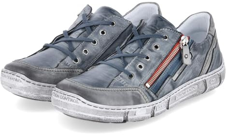 KRISBUT 5362-19 Herren Schnürschuhe Glattleder in grau-Kombi - Gr. 40