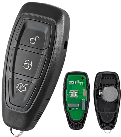 HYMOLKYE 47chip Remote Key Fob for 2016 - 2017 Ford Kuga, 2015 - 2019 Focus | Complete Smart Remote Control Key for 2015 - 2016 Ford C-Max, for Car Owner Replace or Spare Key, 3 Button