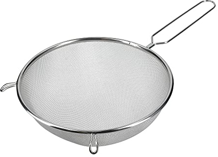 KitchenCraft Setaccio extra-large in acciaio inox, 25 cm (10), argento