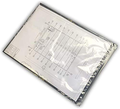 OPTIMUM Planschutztasche 480 x 640 A2, 5Stk., transparant, Polyethylen, klar, Reißverschluss