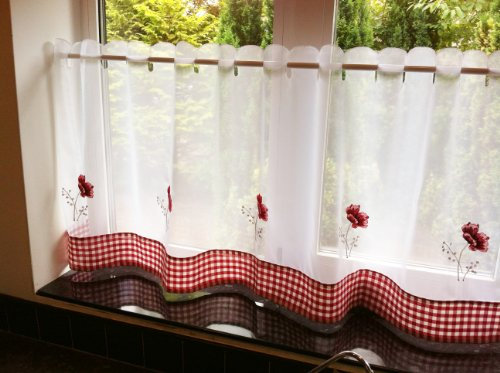 Tony's Textiles Poppies Cafe Panel - 59 wide x 24 drop