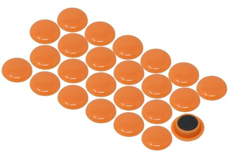 Small Orange Planning Office Magnets for Fridge, Whiteboard, Noticeboard, Filing Cabinet - Pack of 240
