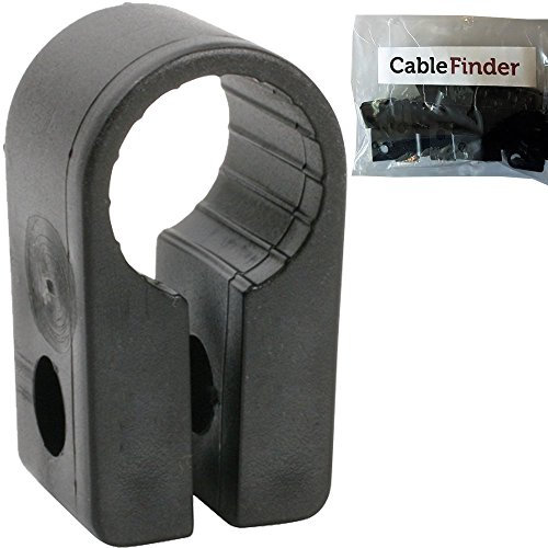 Loops OFFICIAL - QTY 25x 22.8mm Black Cable Cleat Clip - Size 9 - SWA Armoured - Screw Fixing P