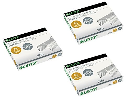 Leitz 55720000 Power Performance P3 Heftklammern, 26/6 (3er Pack)