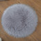 KAIHONG Kunstfell Schaffell Stil Teppich (45 x 45 cm) Faux Fleece Stuhlbezug Sitzpolster Weich Flauschig Shaggy Bereich Teppiche Für Schlafzimmer Sofa Boden (grau, 45 - Runde)
