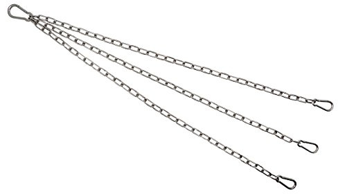 KAMERO Blumenampel Ersatzkette Edelstahl V4A, 55cm mit Karabinerhaken, rostfrei