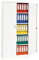 Aktenschrank Stahlschrank Büroschrank mit Dekor-Flügeltüren, 195x92x42, Weiß