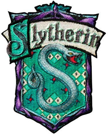 Mono Quick - Harry Potter Hogwarts Applikationen, Bügelbild Aufkleber Patch, Gryffindor Slytherin Hufflepuff Ravenclaw (18066 - Slytherin)