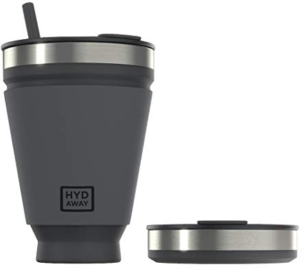 HYDAWAY Faltbarer Getränkebecher | Tragbare, Isolierte, Heiße und Kalte Getränketasse für Kaffee, Tee, Smoothies, Bier, Cocktails, Reisen, Pendeln, Camping, Veranstaltungen | 473ml Kapazität