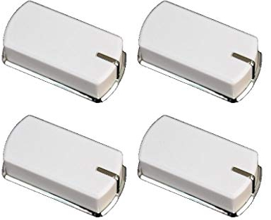 Ufixt Belling Compatible White Silver Oven Cooker Hob Grill Control Knob Fits Belling FSG60DOP / 444449568 x 6
