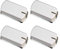 Ufixt Belling Compatible White Silver Oven Cooker Hob Grill Control Knob Fits Belling FSG60DOP / 444449568 x 6