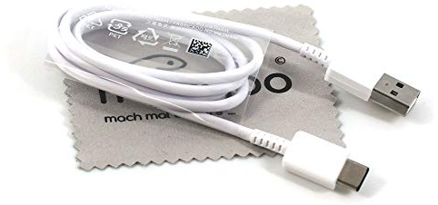 Ladekabel für Original Samsung EP-DR140AWE für Samsung Galaxy A12, A12s, A20e, A20s, A21s, A30s, A31, A32, A40, A41, A42, A50, A51, M11, M20 0,8m Datenkabel 15W Typ-C mit mungoo Displayputztuch