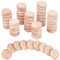 nbeads 100 Stück Buche Holz Runde Stücke, 25 mm Unvollendete Holzkreise Runde Scheiben Holzausschnitte Ornamente Für DIY Handwerk Malen Hochzeit Und Heimdekoration, 8 mm dick