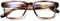 DOOViC Blaulichtfilter Lesebrille Gestreift Braun Quadratische Rahmen Groß Gläser Computerbrille Brille mit Sehstärke für Damen/Herren 2,0