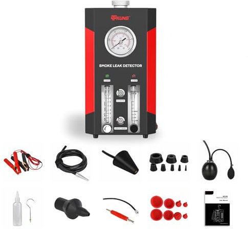 Auto-Rauchtester, SDT206-Rauchmaschine, Auto-Rauchtester mit zwei Modi, EVAP-Rauchmaschine,Rauchvakuum-Lecksucher,Kraftstofflecksucher mit Druckmesser,einstellbarer Durchflussmesser für 12-V-Fahrzeuge