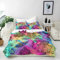 ANHOPE Bunte Boho Yoga Elefant Feder Bettwäsche Set 3 Teilig Bettbezug 200x200 cm & 2 Kissenbezug 50x70 cm Microfaser Bettbezüge mit Reißverschluss Weich Ganzjahres Bettdeckenbezug Set