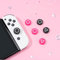 BelugaDesign Griffe in Tintenfischform | Schwarz Pink Game Over PS Buttons Kreis Dreieck Quadrat | Kompatibel mit Nintendo Switch Standard Lite OLED Joycon Thumb Joystick Caps