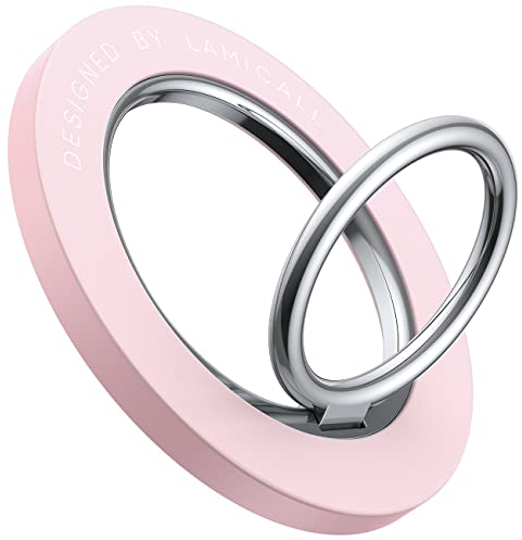 Handy Ring Halterung Magnetisch für MagSafe - Lamicall 360° Drehung Handy Griff Halter Fingerhalter für iPhone 16/15/14 Pro Max Plus, 13/12 Pro Max Mini, Smartphone mit Metallring, Zubehör für MagSafe