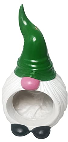 Desktop Dwarf Doll Ornament Dwarf Resin Ornament Multifunktionaler dekorativer hängender Ergonomische Handgelenkauflage Leder (Green, One Size)