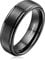 JEROOT Titan Magnetischer Ringe, 5mm Schwarz Magnetring Herren Damen, Therapeutischer Magnetische Rings Polierter Lifestyle-Ring Starker Magnet (3500 Gauss)