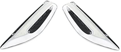 BYNYXI 2 Stück Auto Lufteinlass Verkleidung, Universal Auto Seiten Kotflügel Air Vent Outlet Panel Aufkleber ABS Kunststoff Auto Karosserie Lufteinlässe Außen Dekoration Aufkleber-15cmx5cm