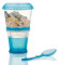 KorhLeoh Cereal On The Go, Cup Container Breakfast Drink Milk Cups Portable Yogurt and Travel To-Go Food Containers Storage With Straw(Pink)
