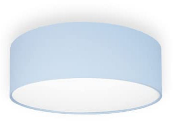 youngDECO® MINI Deckenlampe Rund Ø28 cm - Deckenleuchte Blau 2 x E27 - Baumwollstoff Lampenschirm - Lampe Schlafzimmer, Wohnzimmer, Kinderzimmer und Küche (Ohne Glühbirne)