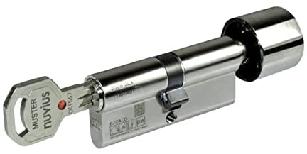 BKS Sicherheits Türzylinder Profilzylinder Nuvius SLX Serie 36 mit Sicherungskarte (Knaufzylinder A=35, B(Knauf)=50)