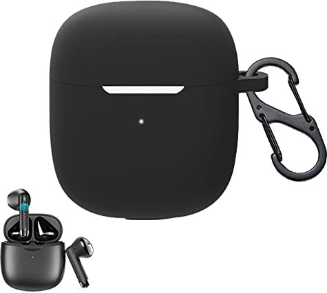 smaate Silicon Case Cover Compatible with Jxrev J51 Wireless Earbuds, Protective Skin with Keychain, with Hole for Charging