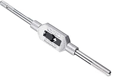 CoCud Taraud Clé Poignée, Apte M1-M12 W1/16-1/2 Tarauds Dimension, Aluminium Alliage & Outil Acier Réglable Simple Fin Clé Alésoir Taraudage Main Outil - (pour Tapoter Opérations)