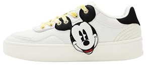 Desigual Damen Shoes_Fancy_Mickey Sneaker, White, 38 EU