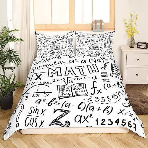 Math Gleichung Bettbezug Mathematik Formel Bettwäsche Set 135x200 für Teens Math Geometrie Wissenschaft Thema Tröster Bezug Wissenschaft Formel Bettwäsche Chemisches Thema Bettwäsche