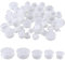 GORGECRAFT 50 pièce 5 tailles Bouchons de Bouteille en Plastique pour Salière et Poivrière Bouchon de Remplacement Réutilisable Extrémité Ronde Transparente Bouchons Intérieurs de Bouteille