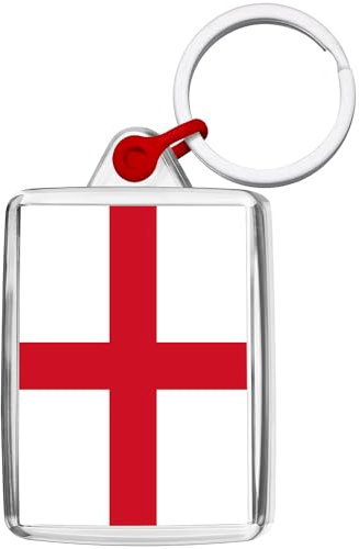 Pixly® England Flag Keyring Key Fob England Great Britain UK Country Keychain Keepsake Souvenir Gift