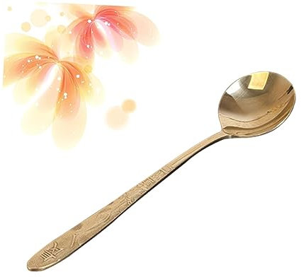 MAGICLULU Messinglöffel Für Heimgebrauch Kupferne Schöpfkelle Verdicktes Besteck Aus Feinem Kupfer Für Täglichen Gebrauch