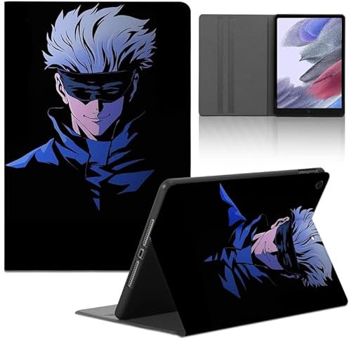 LunarDrift Coque de Tablette pour Apple iPad Air 2 9.7 Pouces, Anime Gojo Satoru, Motifs Caricature, Fonction Support, Cuir PU, Transparent, Texturé, Béquille
