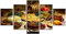 5 Teilig Leinwand Wanddeko Küche Essen Und Trinken Hd Bilder Leinwanddrucke 5 Stück Leinwand Bilder Gemälde Modern Wohnzimmer Wohnkultur Geschenk (M/Ohne Rahmen 50 X 25 Cm) Schlafzimmerbüro -7P2Z-H8W5