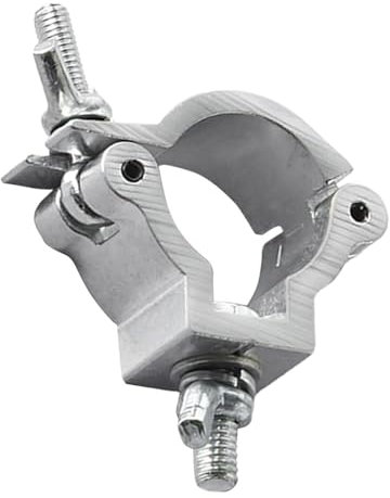 Luwecf Truss Clamp para Luces Escénicas, Truss Ganchos Abrazaderas Soporte Giratorio de Aleación de Aluminio, Plata 24 a 26mm