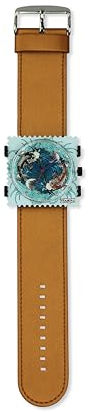 S.T.A.M.P.S. Uhr, Uhren-Set Koi, Zifferblatt mit Armband, Armbanduhr, Uhrengehäuse, Wechselzifferblatt, Quarz Analog Uhr, Satin Uhrenarmband, Bunt, Kunststoff