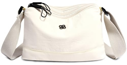 cotwoco Umhängetasche Damen Klein – Crossbody Bag Damen Wasserdicht Nylon Handtasche Damen Klein,Leichte Schultertasche Verstellbarer Breitem Freizeit Messenger Bag für Einkaufen, Reisen 4 fächern