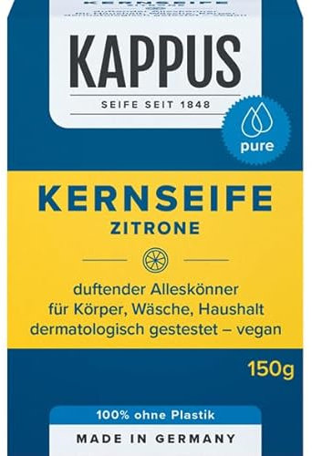 Kappus Kernseife Zitrone Stückseife Handseife 18x 150g Pack
